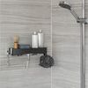 Compactor Shower Storage Shelf, Black, Durable Plastic, One Size, 35.6 x 10.2 x 6.3 cm, Product Code RAN9652