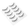 False Eyelashes, Natural, Popular, Top Eyelashes, Short, Thick, Popular Black Natural Shaft, Soft Core, False Eyelashes, Thin Makeup, Daily Makeup, 5 Pairs (009)