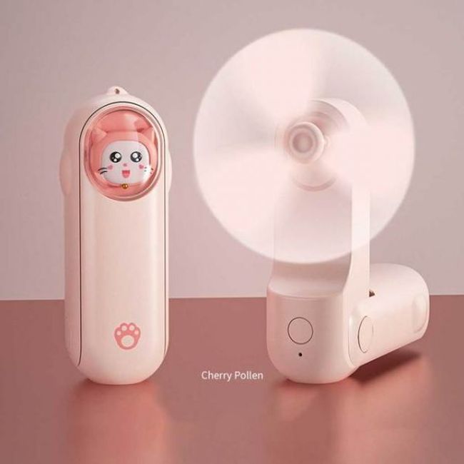 Cooler Air Conditioner Air Cooler Ice Fan Portable Mini Electric Fan Cute Outdoor USB Mute Strong Wind Pocket Cooler Travel Office Home Use, Purple