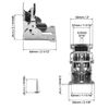 QWORK® 4 Pack Folding Lock Extension Self Locking Foldable Hinge Hardware for Table Bed Leg Feet Screws Included - Silver