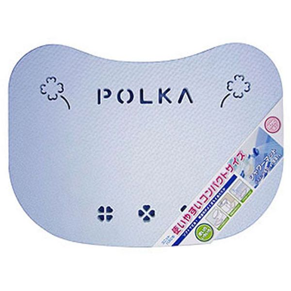 WISE Anti-Mold Shower Mat Polka BL MMT07273<br><br> Category (pharmaceuticals, nursing care, contact lenses, nursing care products, bathing assistance products, bath mats)