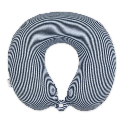 Bucky Jersey Stripe Comfort Travel Accessories, Memory Foam Neck Pillow, Navy Stripe, One Size