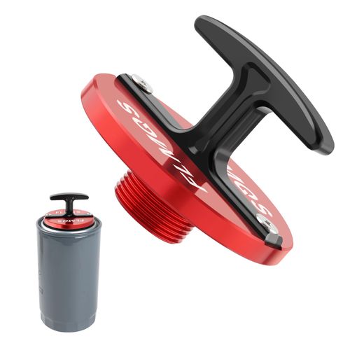 FLMQS Oil Filter Plug Tool, Aluminum Alloy Oil Filter Plug Cap Off Tool For Dodge Ram 2500, 3500, 4500, 5500 Cummins Turbo Diesel 5.7L 5.9L 6.4L 6.7L MO285 05083285AA Car Accessories-Red
