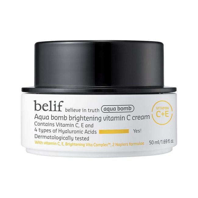 belif Aqua Bomb Brightening Vitamin C Cream with Hyaluronic Acid| Good for Dullness, Uneven Texture |Hydrating |Vitamin C | Radiant Finish