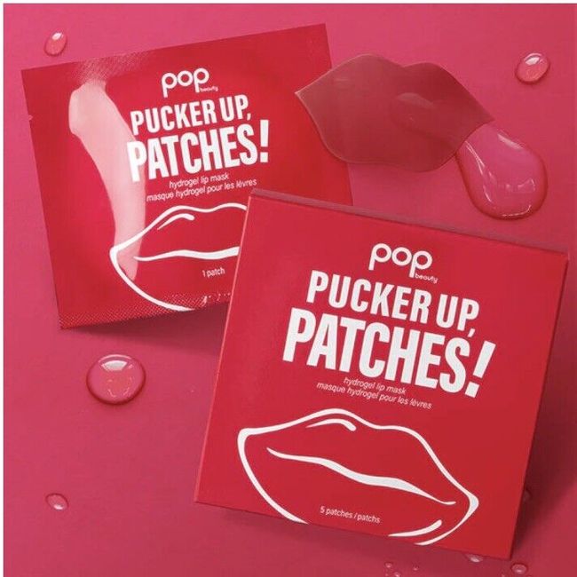 2X Pop Beauty Lip Masks Pucker Up, Patches! 5 Patches In Each Pack