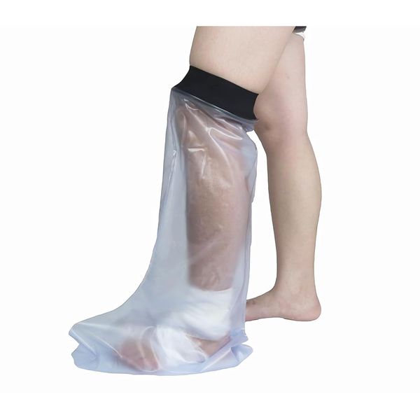 HKF HO KI HO Gipsschutz Wasserdicht Bein für Erwachsene,Wiederverwendbar Gips Duschschutz Bein Halten Sie Wunden und Verbände Während des Badens Trocken-66CM