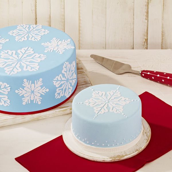 RBV Birkmann Cake Stencil Set Ice Crystal 2 pcs, White, 29 x 26 x 2 cm