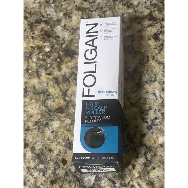 FOLIGAIN Hair & Scalp Derma Micro-Needling Roller, Hair Loss Treatment NEW