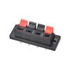 Rebower Spring Push Release Socket 4 Position Speaker Terminal Connector, [for Speaker, Audio Player] - 60mm / Red Black