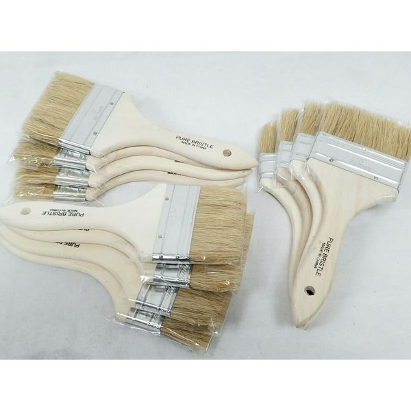 Lot of 12 Standard Chip Pure Bristle 3" 76.2mm Paint Brushes New