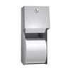  ASI 10-0030 Tissue Paper Dispenser, Dual Roll, Surface Mount, Stainless.