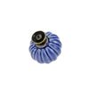 Geesatis 10 Pcs Ceramic Drawer Knobs Round Pumpkin Shape Knobs for Kitchen Cabinet Room Closet Handles, with Mounting Screws, Blue