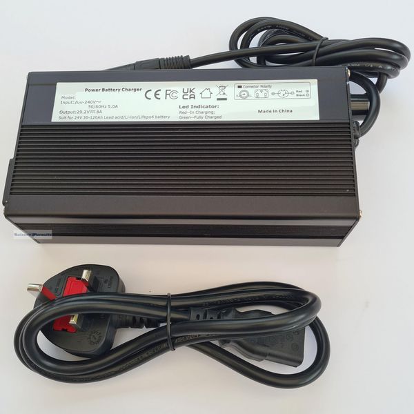 24V 8Amp 'X'Sports Battery Charger suitable for Roma Electric Wheelchair, Powerchair charger