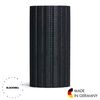 BLACKROLL GROOVE - The original (medium temper) - Self massage roller - Structured surface - Fast rolling causes vibration effects - 30 cm - black + booklet