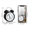 Twin Bell Alarm Clock with 3D Dial Simple Super Extra Loudest Ringing for Adults
