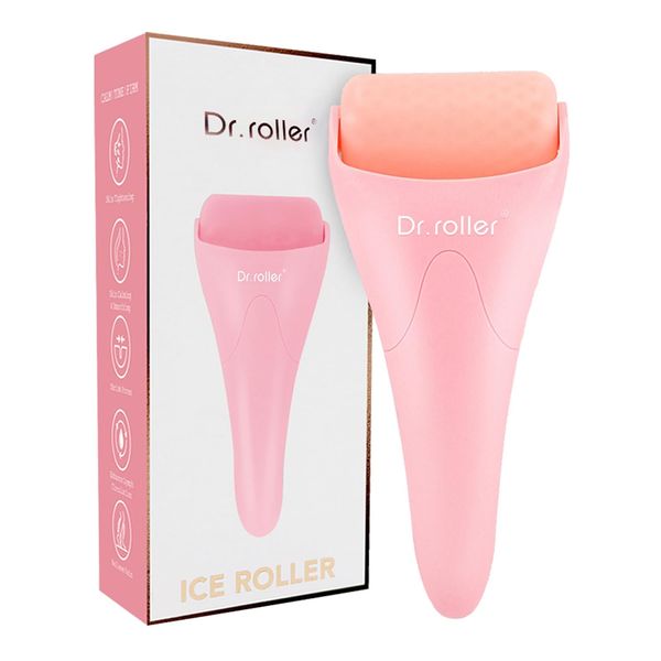 Dr.roller Ice Roller, Eisroller Gesicht, Ice Roller Gesicht, Silikon Ice Face Roller für Strafft und verkleinert die Poren Reduziert Schwellungen Migräne Schmerzlinderung (Rosa))