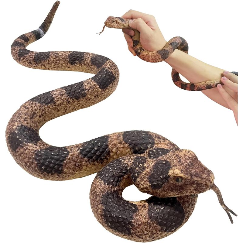 Hsxfl Realistic Fake Snakes Toy Soft Rubber Snake