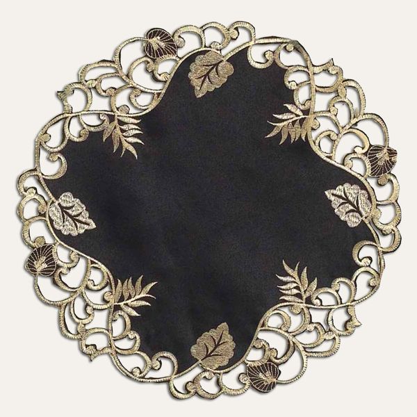 Black Gold Table Doilies - Tarantino Collection - Doilies / Set of 4