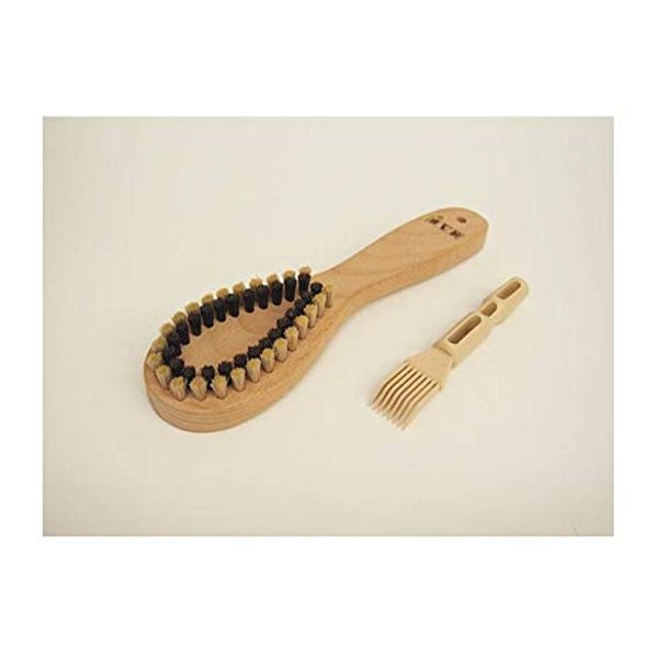 Asakusa Art Brush, Original Hair Removal Brush, Natural Wood, Boar Bristle, Horse Hair, Total Length Approx. 8.5 x Width 2.3 x Height 1.0 inches (21.5 x 5.8 x 2.5 cm)