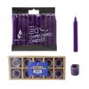 Mega Candles - Ceramic 1/2" Chime / Spell Candle Holder with Candles -DPurpleSet