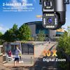 WiFi 8MP Wireless PTZ Camera Security CCTV Waterproof Two-Way Audio 2-Lens