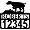 German Shorthaired Pointer on Point Personalized Dog Sign with Name & House Numb