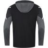 JAKO Kinder Kapuzenjacke Performance, Schwarz/Anthra Light, 140