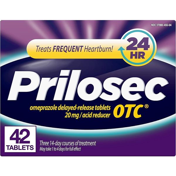 Prilosec OTC Omeprazole Heartburn and Acid Reducer Tablets. - Great Value Size - 84 Count