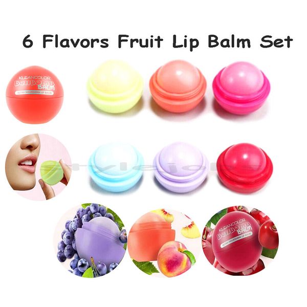 Kleancolor Ballbomb Moisturize Fruity Lip Care Fruit Lip Balm 6 PCS Set