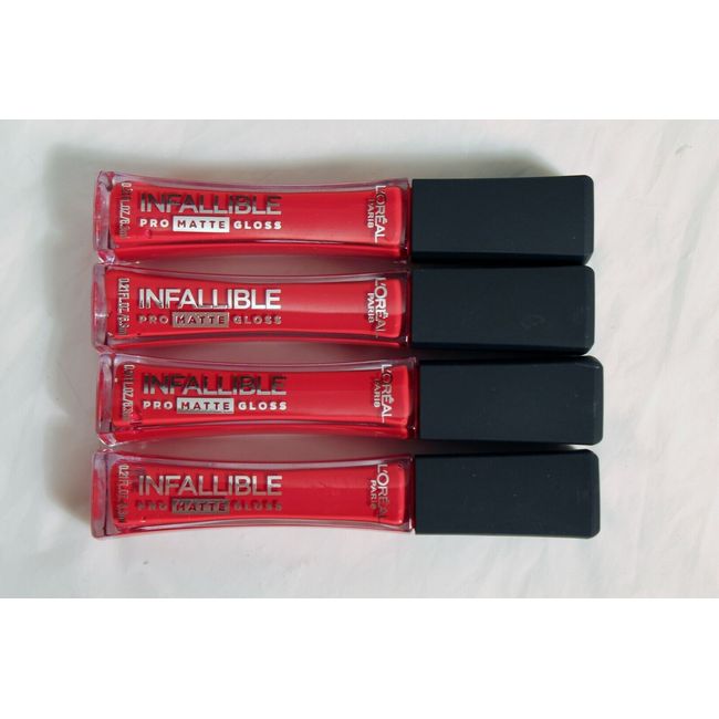 Lot of 4 Loreal Infallible Pro Matte Liquid Lipstick Gloss #308 SHANGHAI SCARLET