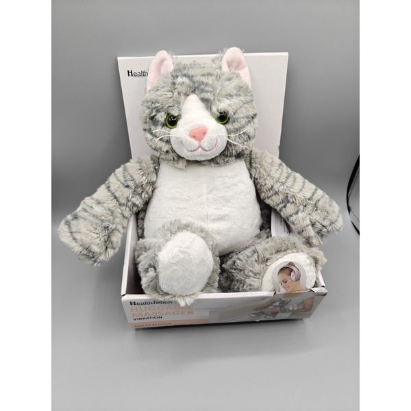 Health Touch Plush Vibrating CAT Huggable Massager with Relaxing Vibration New