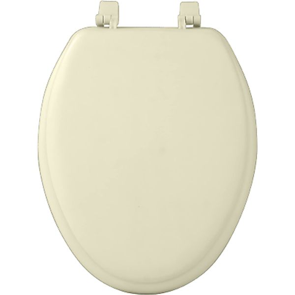 Soft Padded Toilet Seat Bone Vinyl Foam Cushion Elongated Oval Standard Bathroom