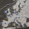 Push Pin World (Winkel Tripel) Map (Pin Board) - Modern Slate