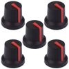 Red Line Indicator Soft Touch 6mm Splined Control Cover Knob K87MBR Quantity 5