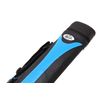 BAIZE MASTER 2X2 Stripe Oval Quad Snooker Pool Cue Case - Holds Two 2 Piece Cues (Blue)