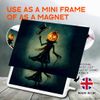 Classic Rectangle Magnet with Stand - Halloween Jack-o'-lantern Hat - Fridge Locker Office Whiteboard Toolbox #60596