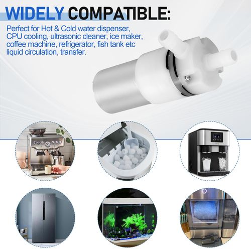 Mini Water Pump 12V DC Self Priming Diaphragm Micro Water Pump, Food Grade Water Transfer Pump for Ice Maker, Coffee Machine, Water Dispenser, refrigerator water delivery - Small Water Pump 1.3 LPM