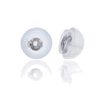 14K White Gold Silicon Finding Set of 2 Earring Backs Replacements