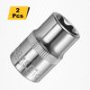 sourcing map 2pcs E-Torx Socket 1/2" Drive E18 External Torx Deep Socket CR-V 6 Point Spline Socket Star Female Bit Socket for Auto Repairs Home Maintenance DIY Hand-Making 1.5" Length