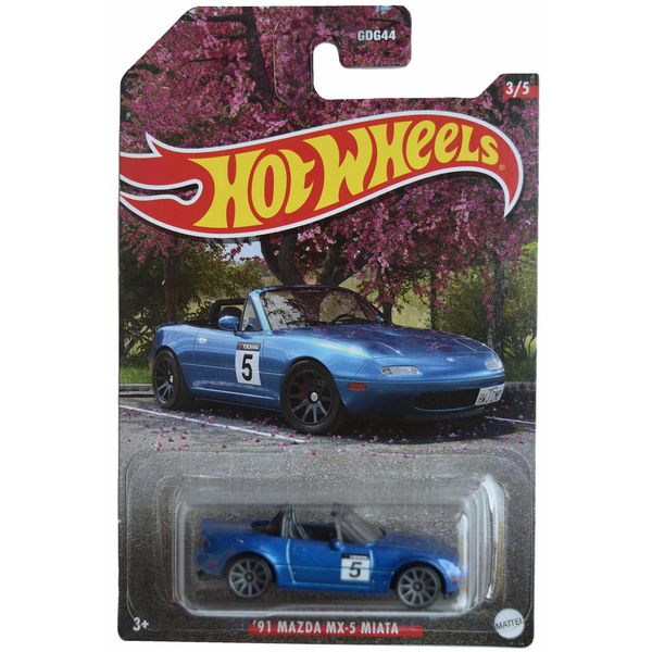 Hot Wheels '91 Mazda mx 5 Miata, Blue 3/5