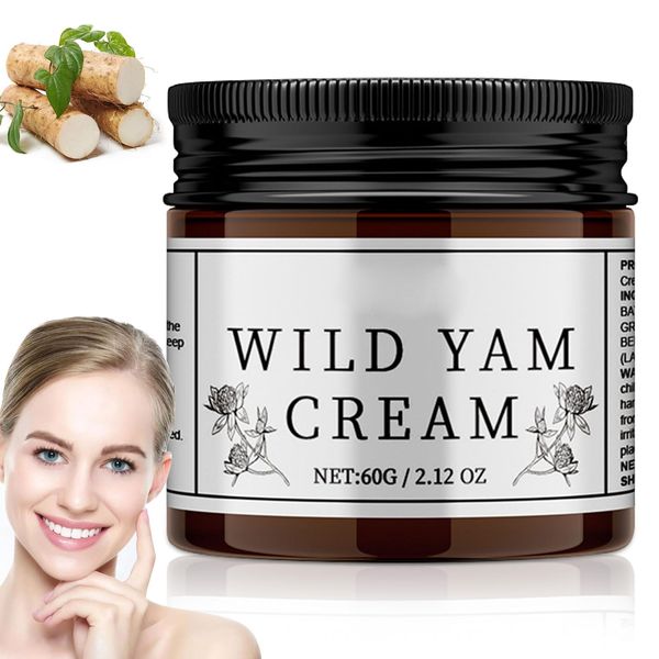 KIKVTER Wild Yam Cream, Yamswurzel Creme, Wild Yam Cream, Wild Yam Root Cream, Firming Anti Wrinkle Cream, Replenishing Moisturizer, for Skin Protection and Rejuvenation