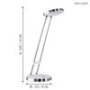 Eglo LED Modern Chrome/White Touch Switch Desk Lamp 'GEXO'