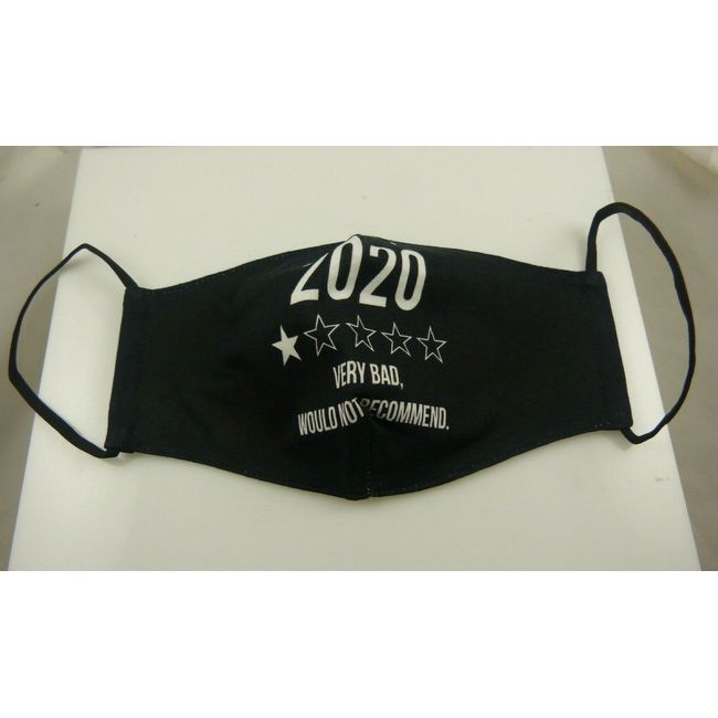 2020 1 star very bad face mask black white adult size