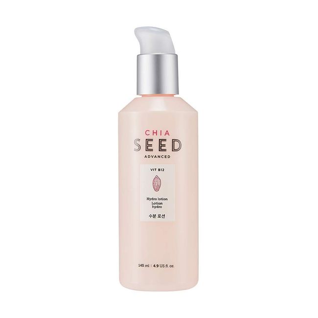 THE FACE SHOP Chia Seed Hydro Lotion | Soft Hydrating Lotion for Skin Moisturizing & Nourishing without Sticky Residue | Formulated for Intense, Upgraded & Hydrating Care, 4.9 Fl Oz