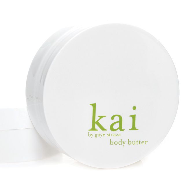 kai Body Butter, 6.4 oz., shea butter, apricot oil, cucumber, scented with the delicously, fresh + clean signature gardenia fragrance, vegan, cruelty free, made in the usa