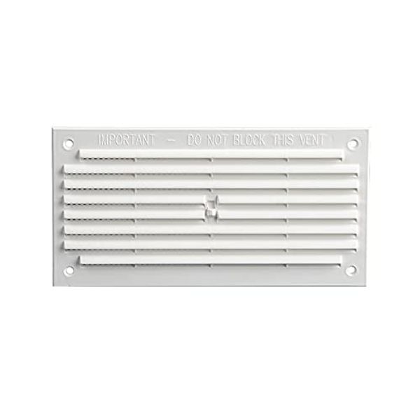 TIMCO Timloc White - 6x3 - Plastic Internal Louvre Mini Vent Flyscreen