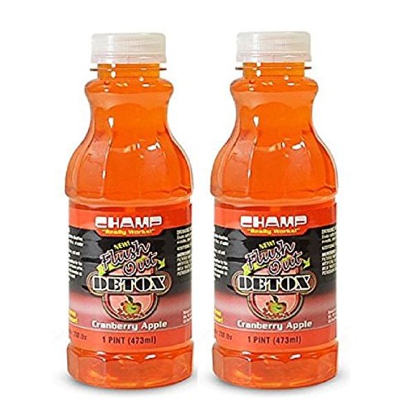 Champ Flush Out Detox Drink, Cranberry Apple, 1 Pint (2 Count)