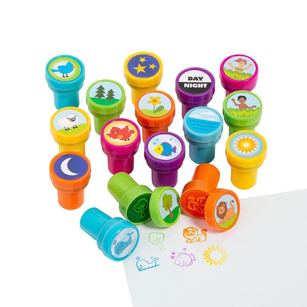 Fun Express Creation Story Stampers - 16 Pieces
