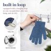 MainBasics Exfoliating Body Scrub Gloves - Exfoliation Glove & Dead Skin Scrubber - Shower Scrub for Deep Exfoliation - Spa, Massage, Daily Bath (1 Pair Heavy Shower Glove)
