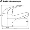 CON:P SA840 Piccolo Single-Lever Mixer for washbasin